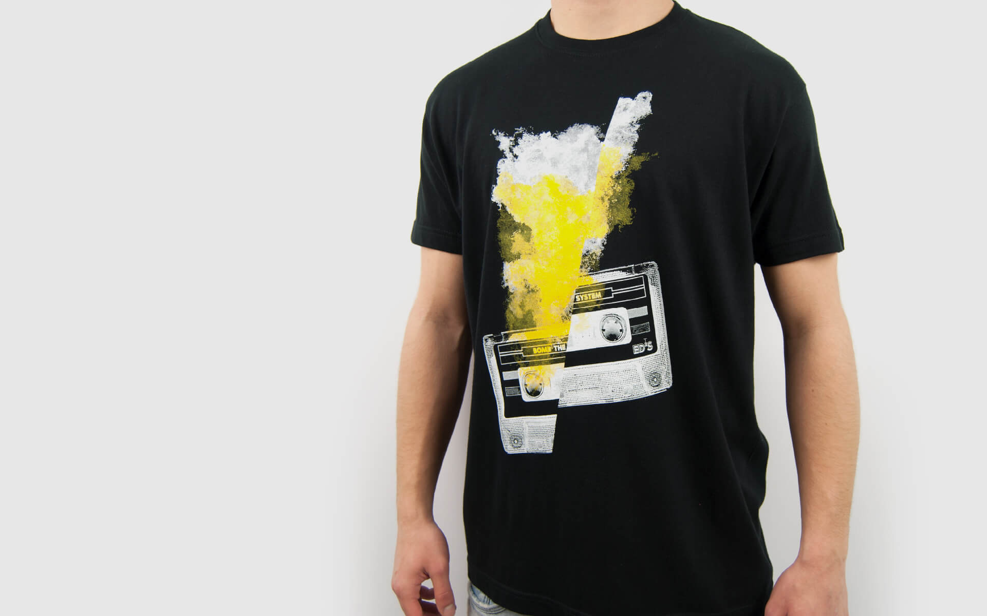 ED'S BOMB THE SYSTEM Online Shop T-Shirt Cassete Black