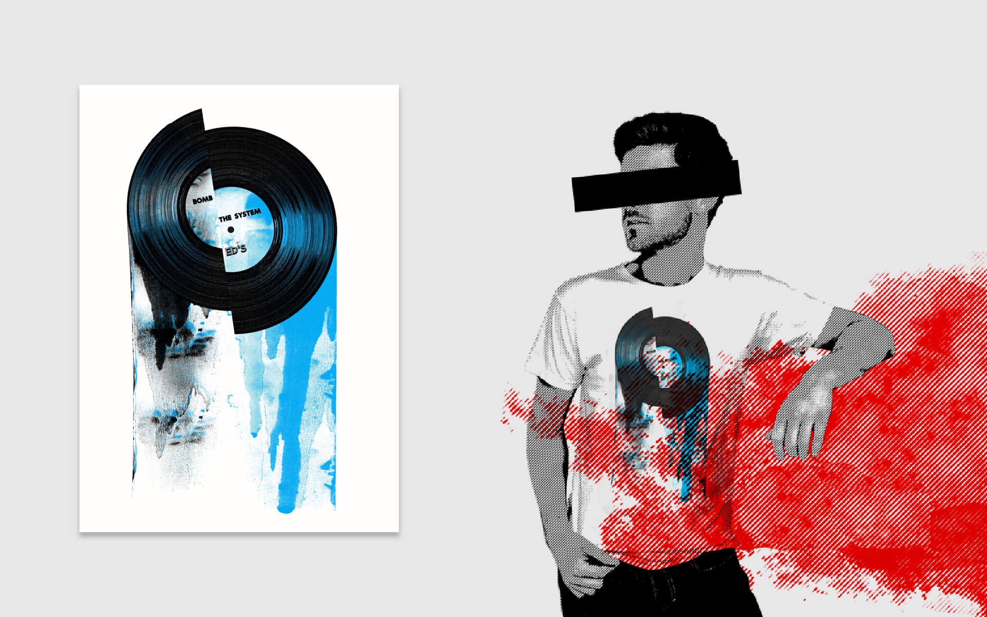 ED'S BOMB THE SYSTEM T-Shirt Illustration Vinyl