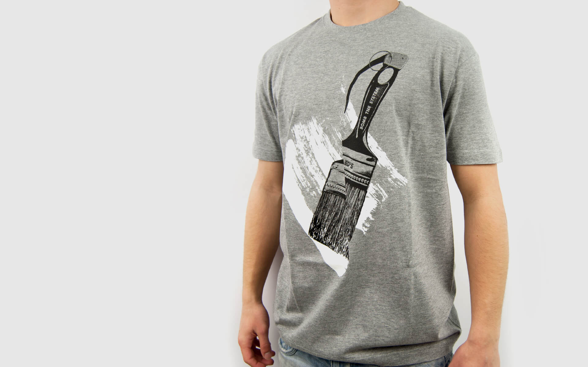 ED'S BOMB THE SYSTEM Online Shop T-Shirt Brush Grey