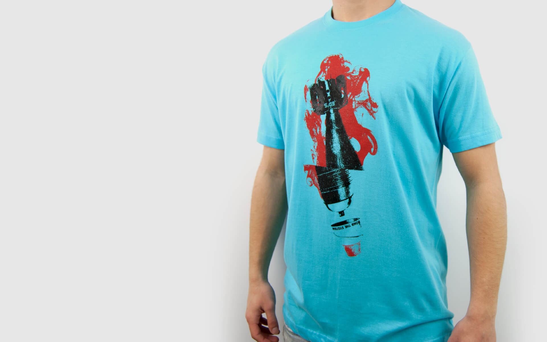 ED'S BOMB THE SYSTEM Online Shop T-Shirt Bomb Blue