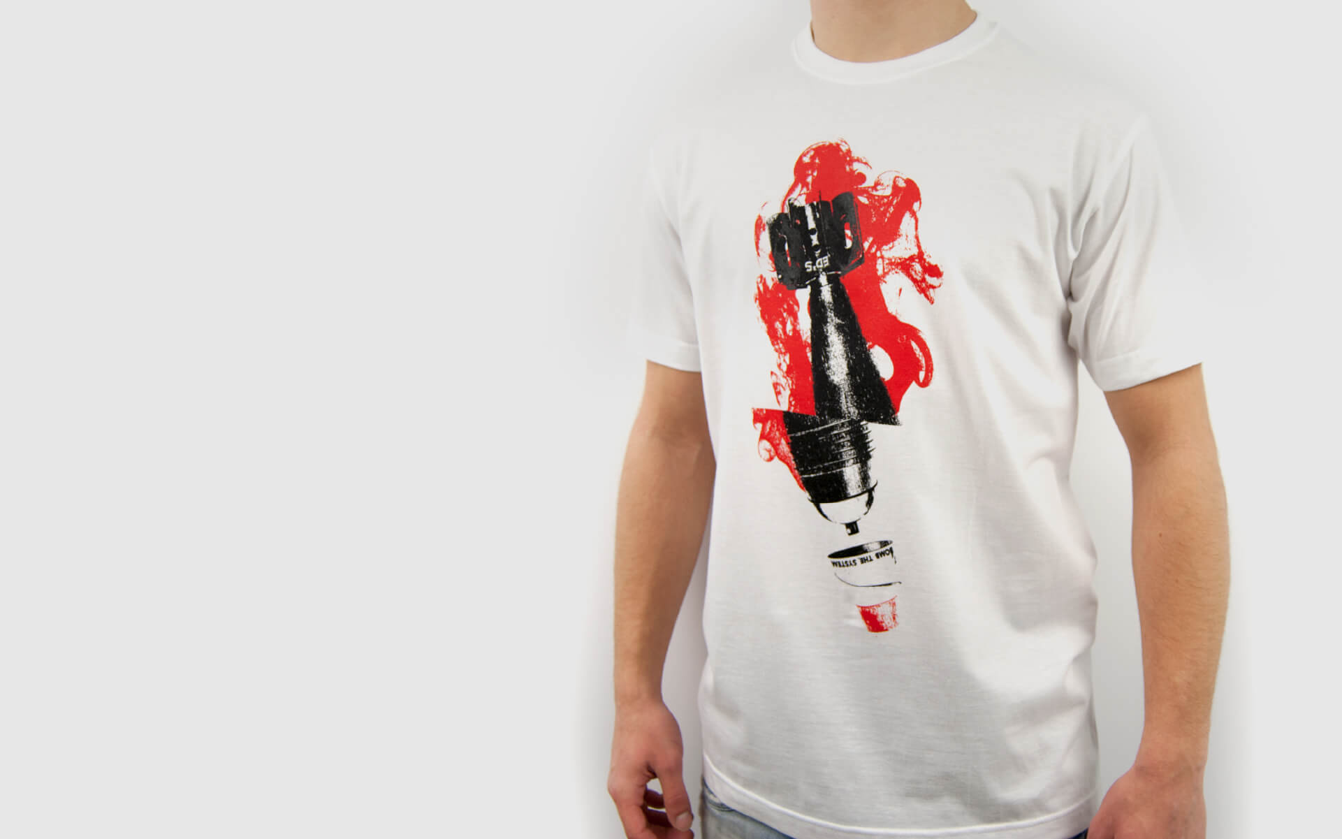 ED'S BOMB THE SYSTEM Online Shop T-Shirt Bomb White