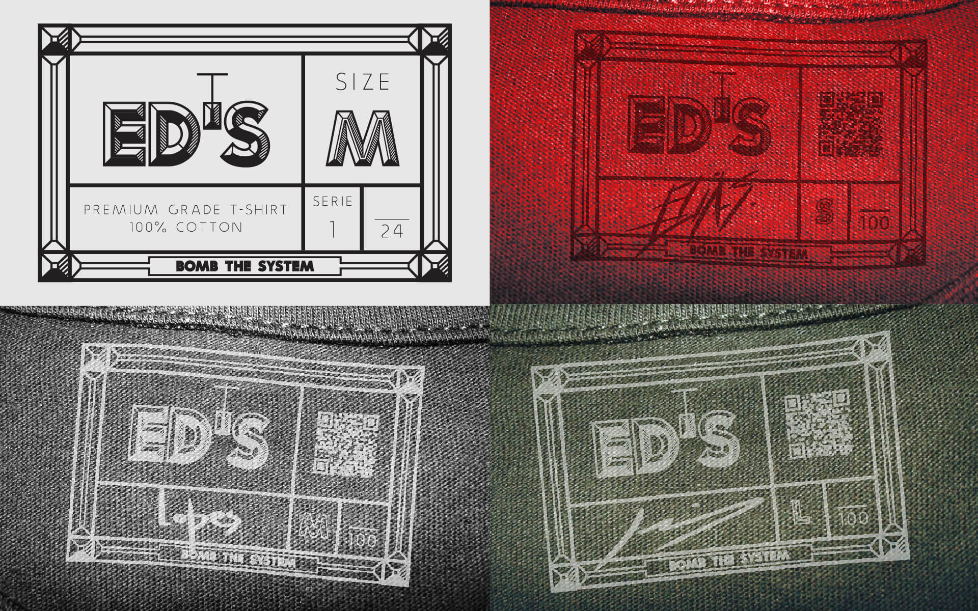 ED'S BOMB THE SYSTEM T-Shirt Inner Tag