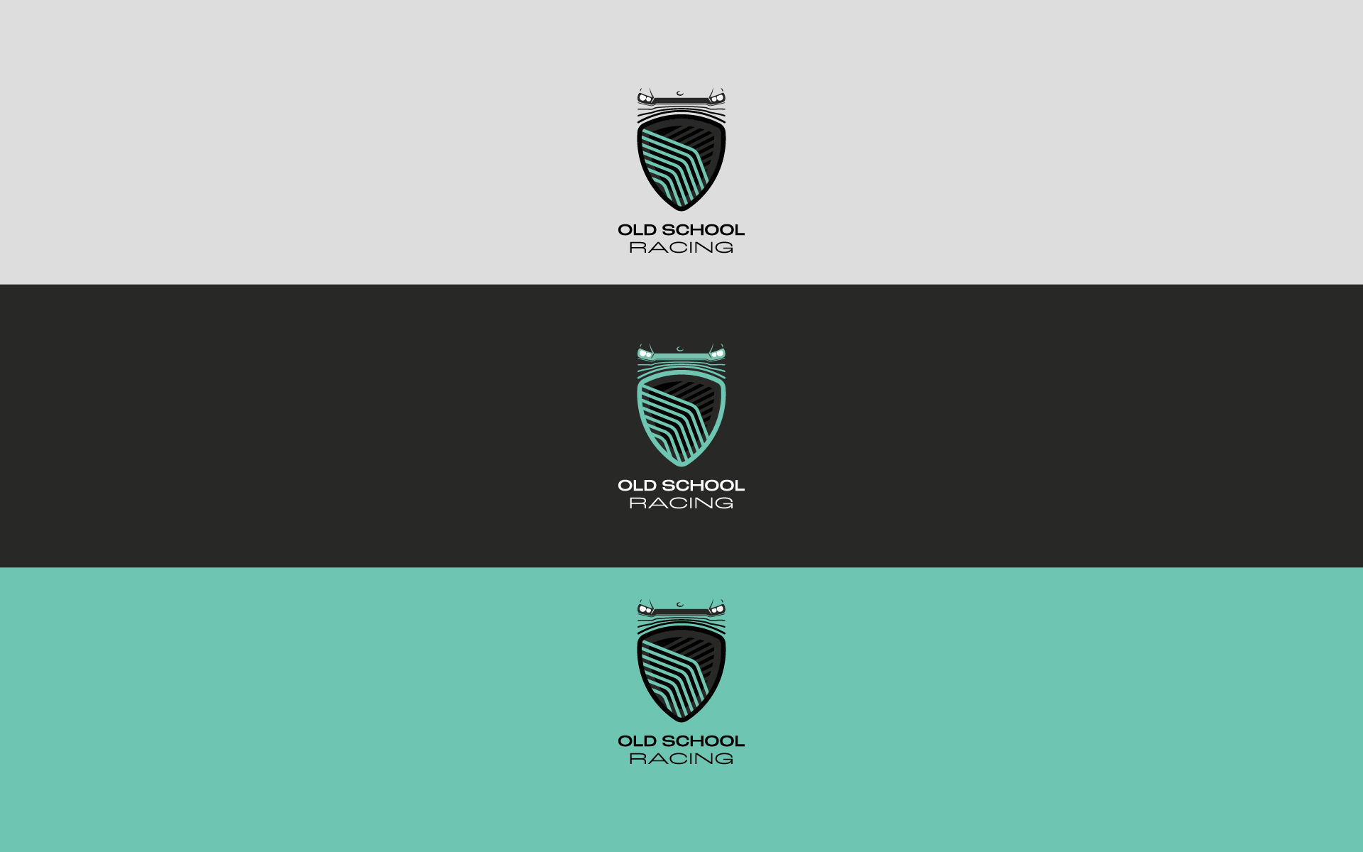 Old School Racing Logo Color Variation