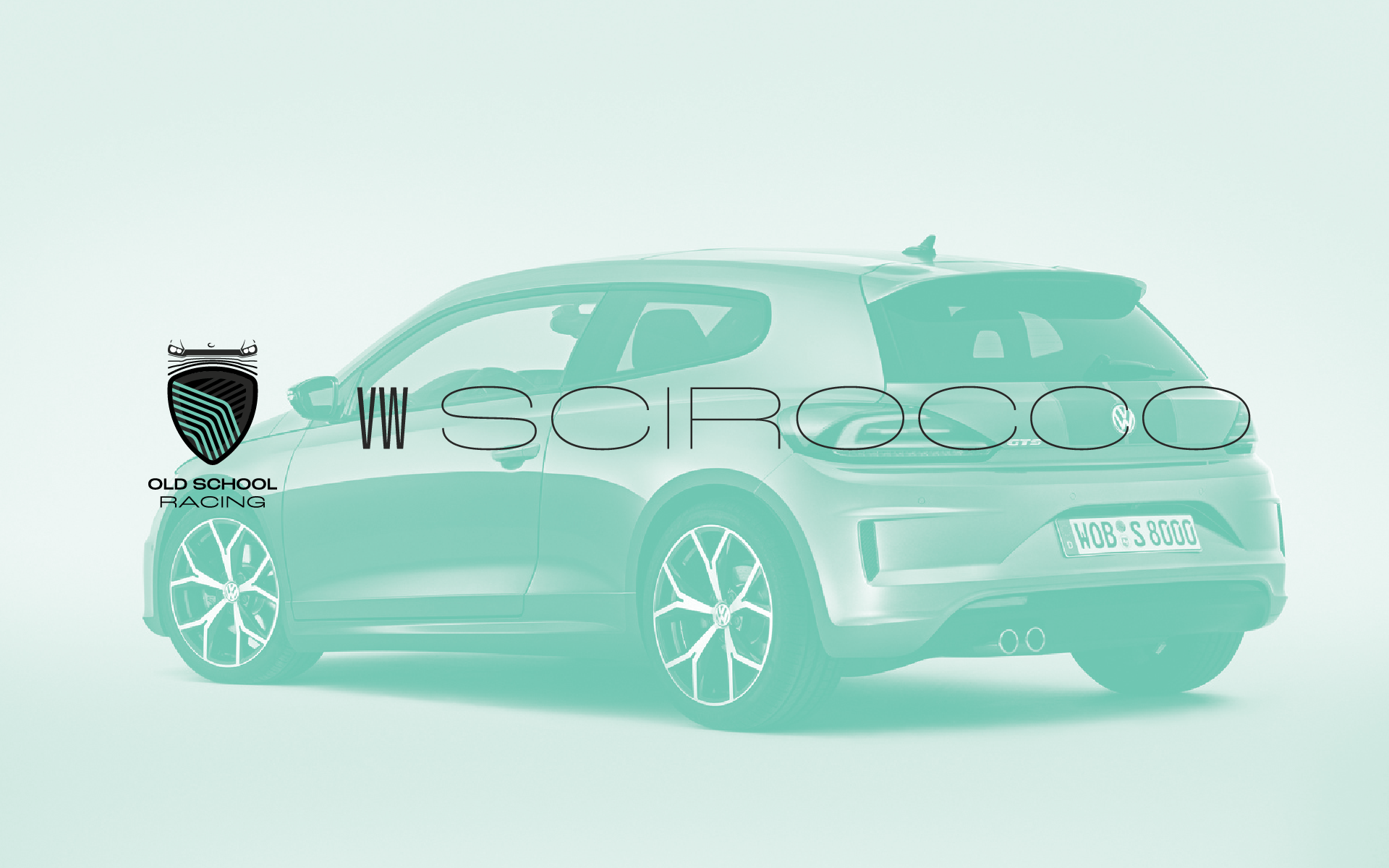 Old School Racing Branding Application with Background Image