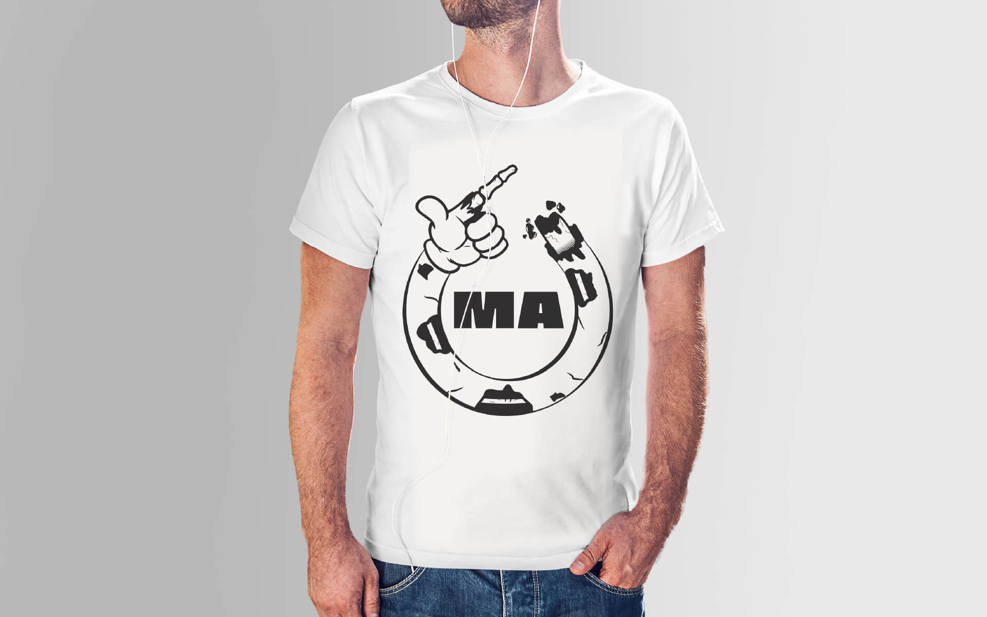 Meme Arms Round Logo T-Shirt