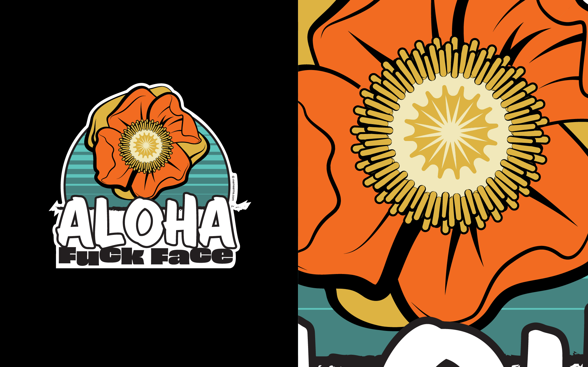 Meme Arms Aloha Sticker Detail