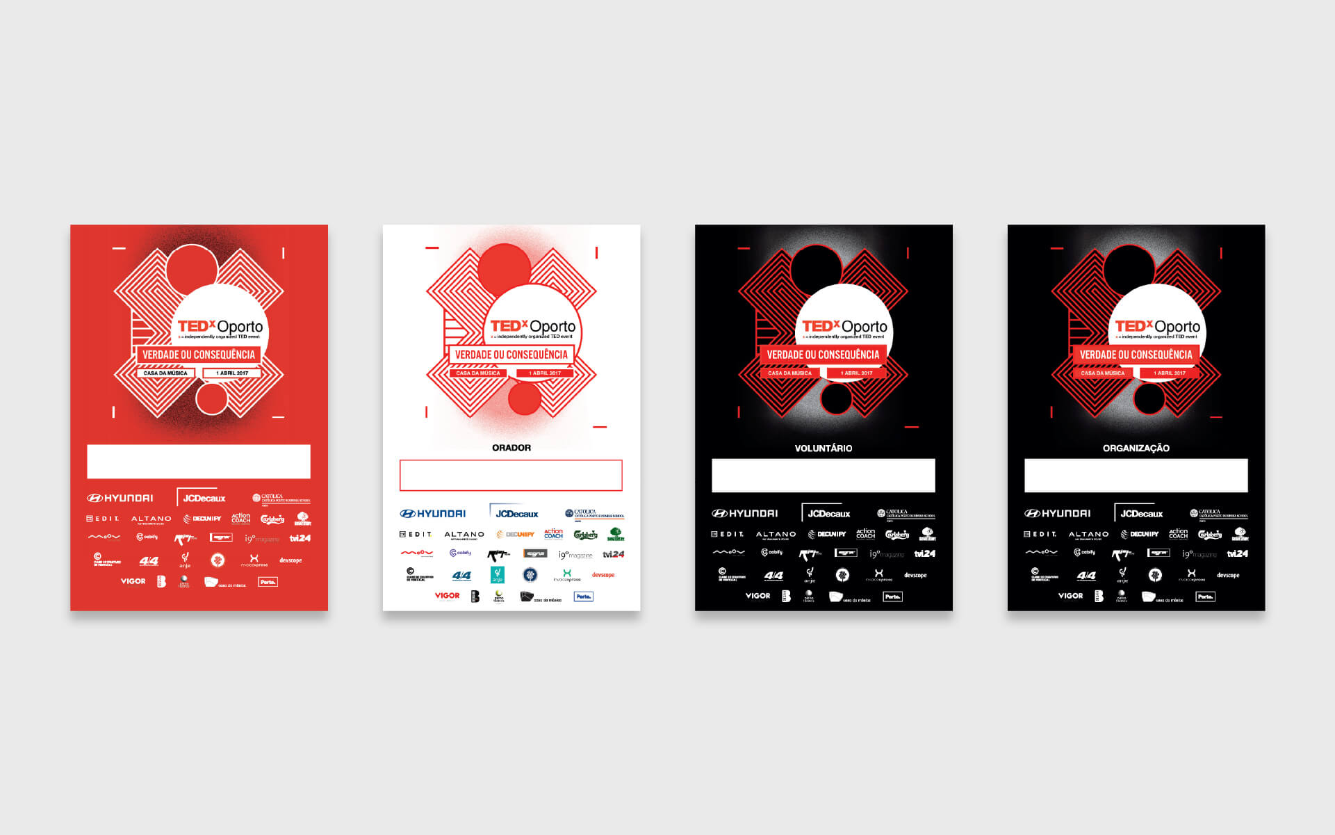 TEDxOporto 2017 Badges