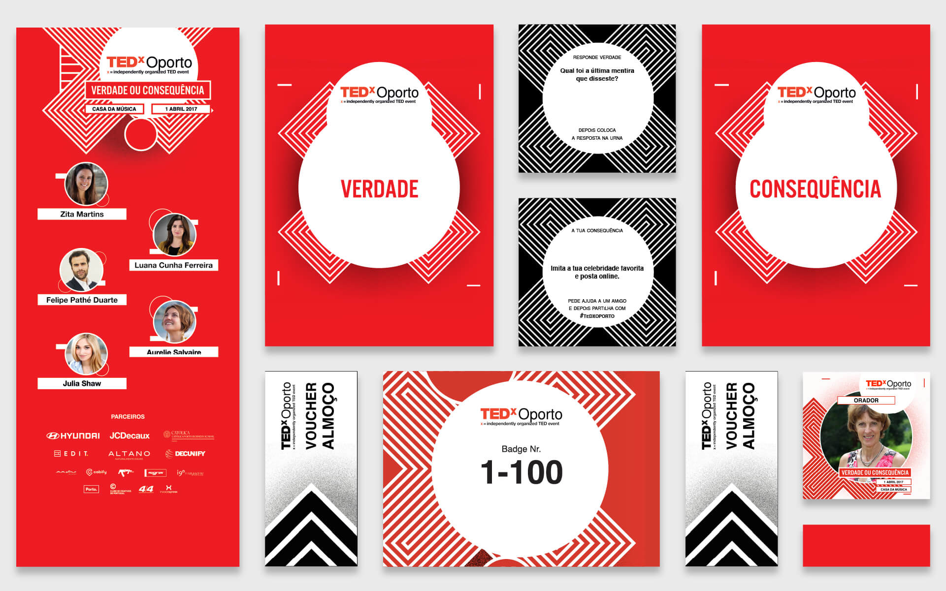 TEDxOporto Verdade Consequência Branding Application