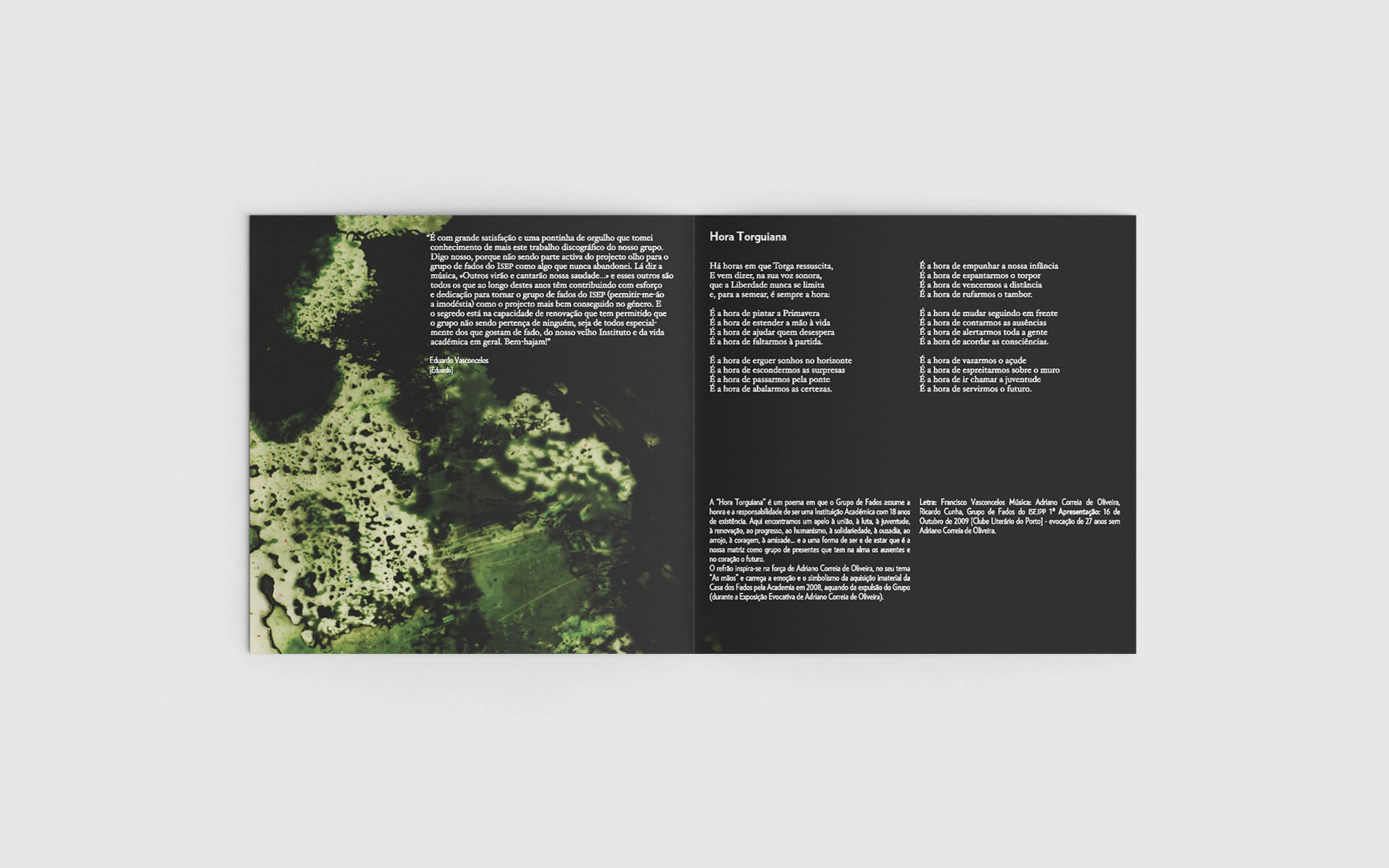 Hora Torguiana Booklet Spread with background