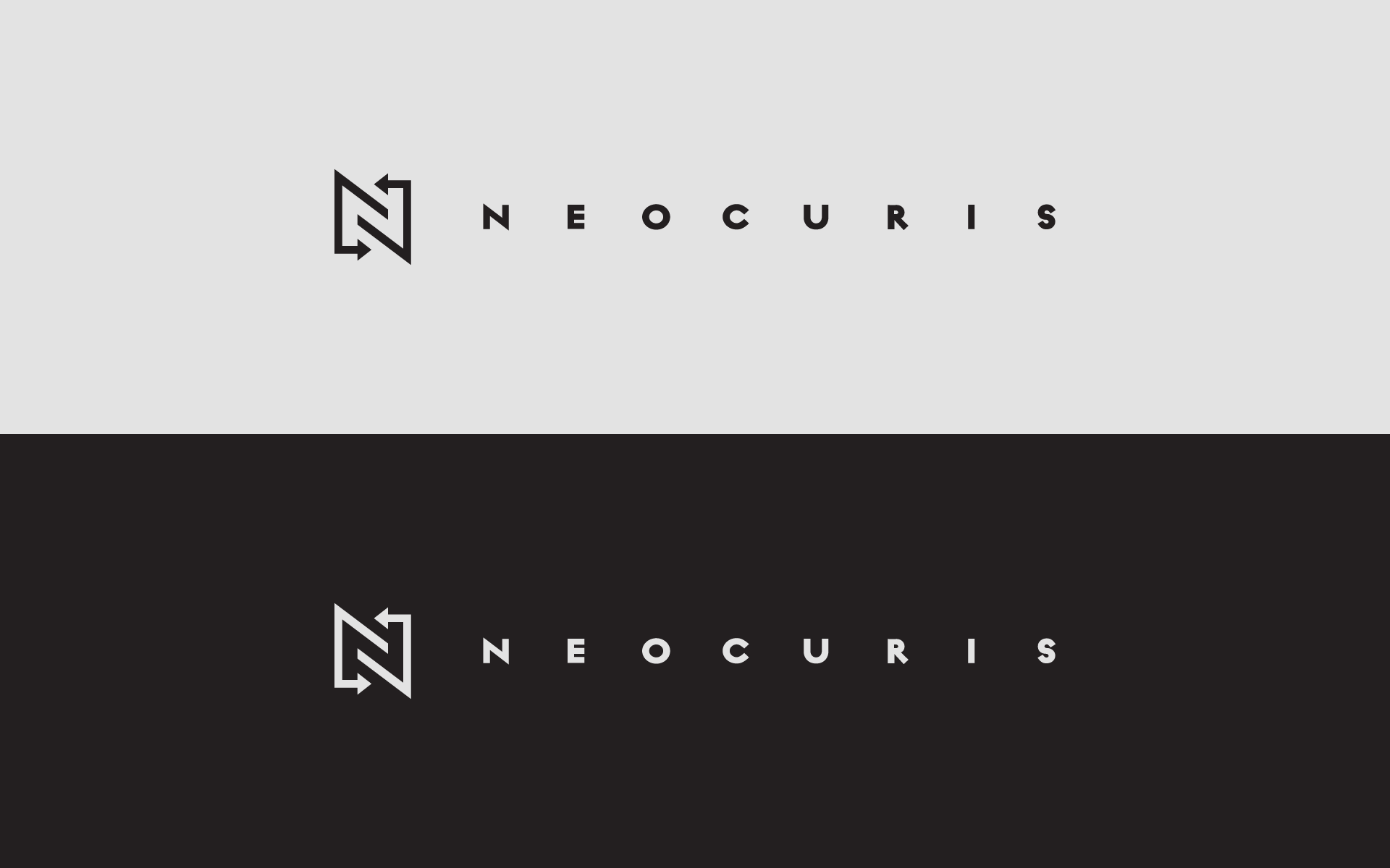 Neocuris Logo Black and negative