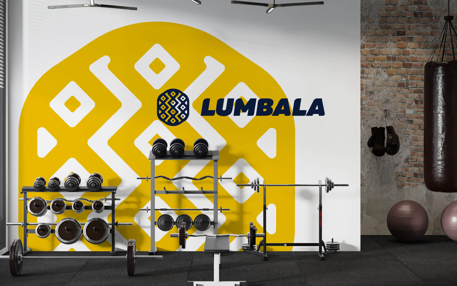 Lumbala Leadership and Sport Foundation Gym Wall