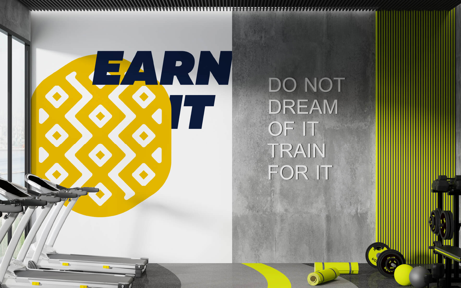 Lumbala Leadership and Sport Foundation Gym Wall