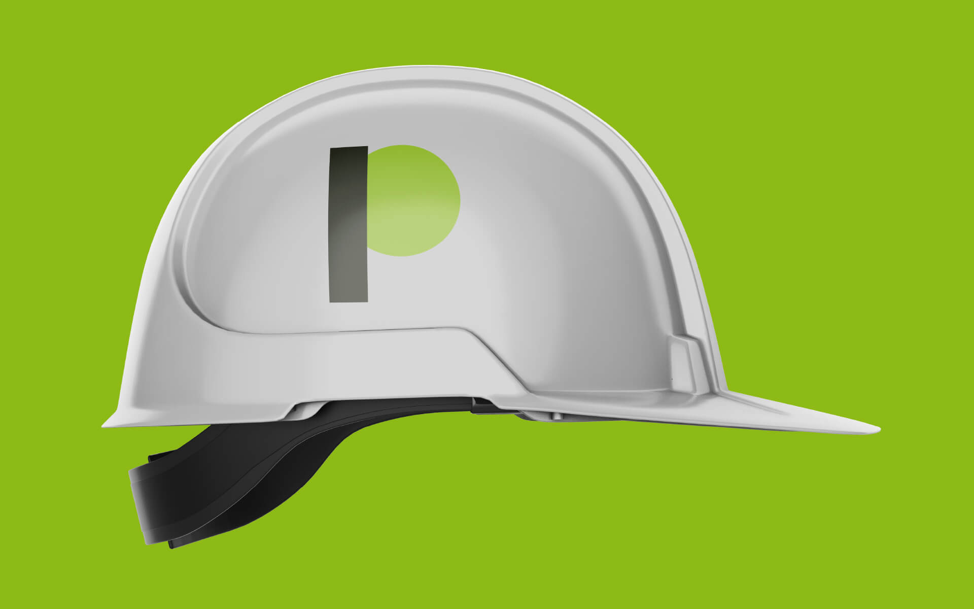 Piteau Logo Hard Hat Mockup