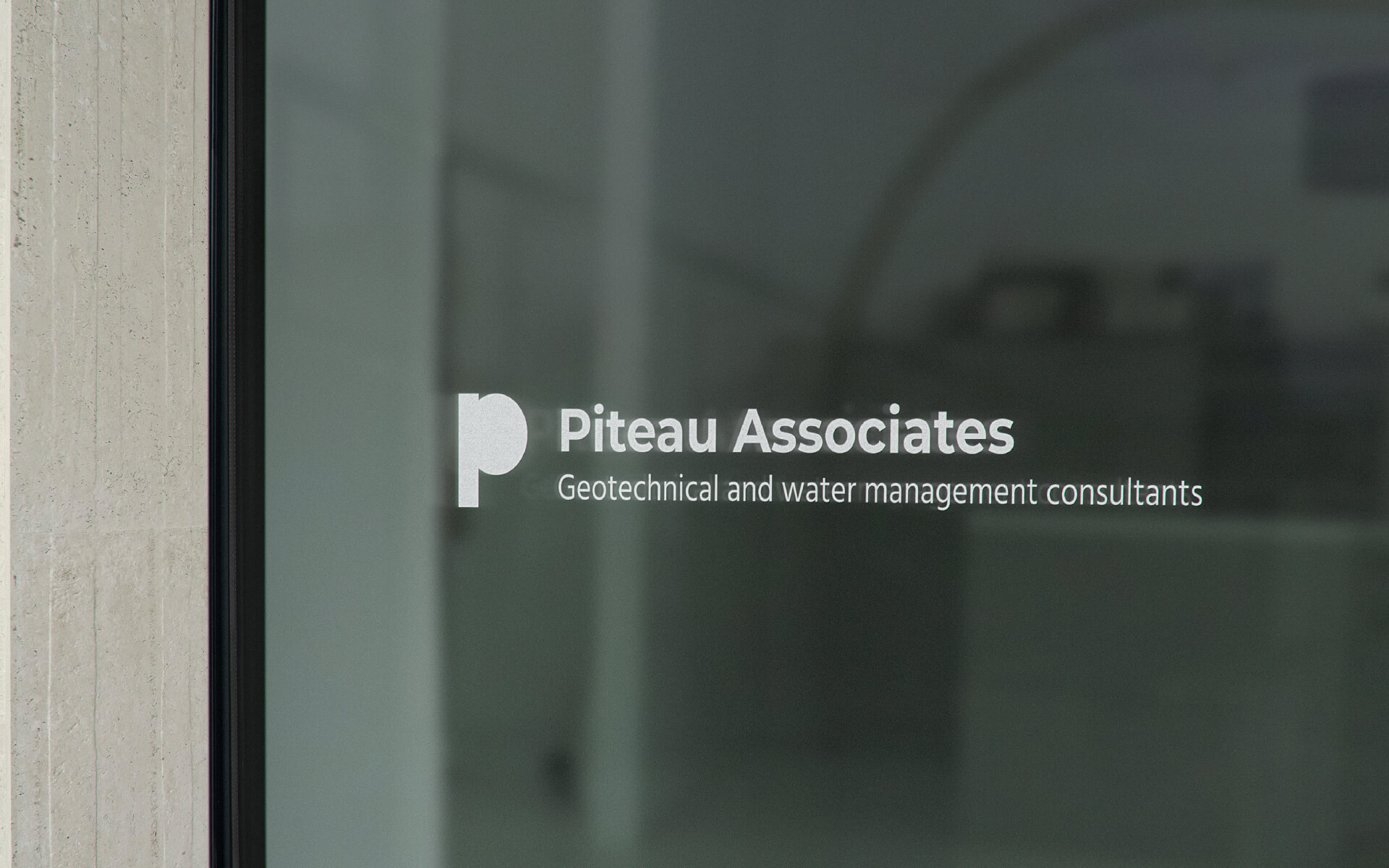 Piteau Logo One Color Sign