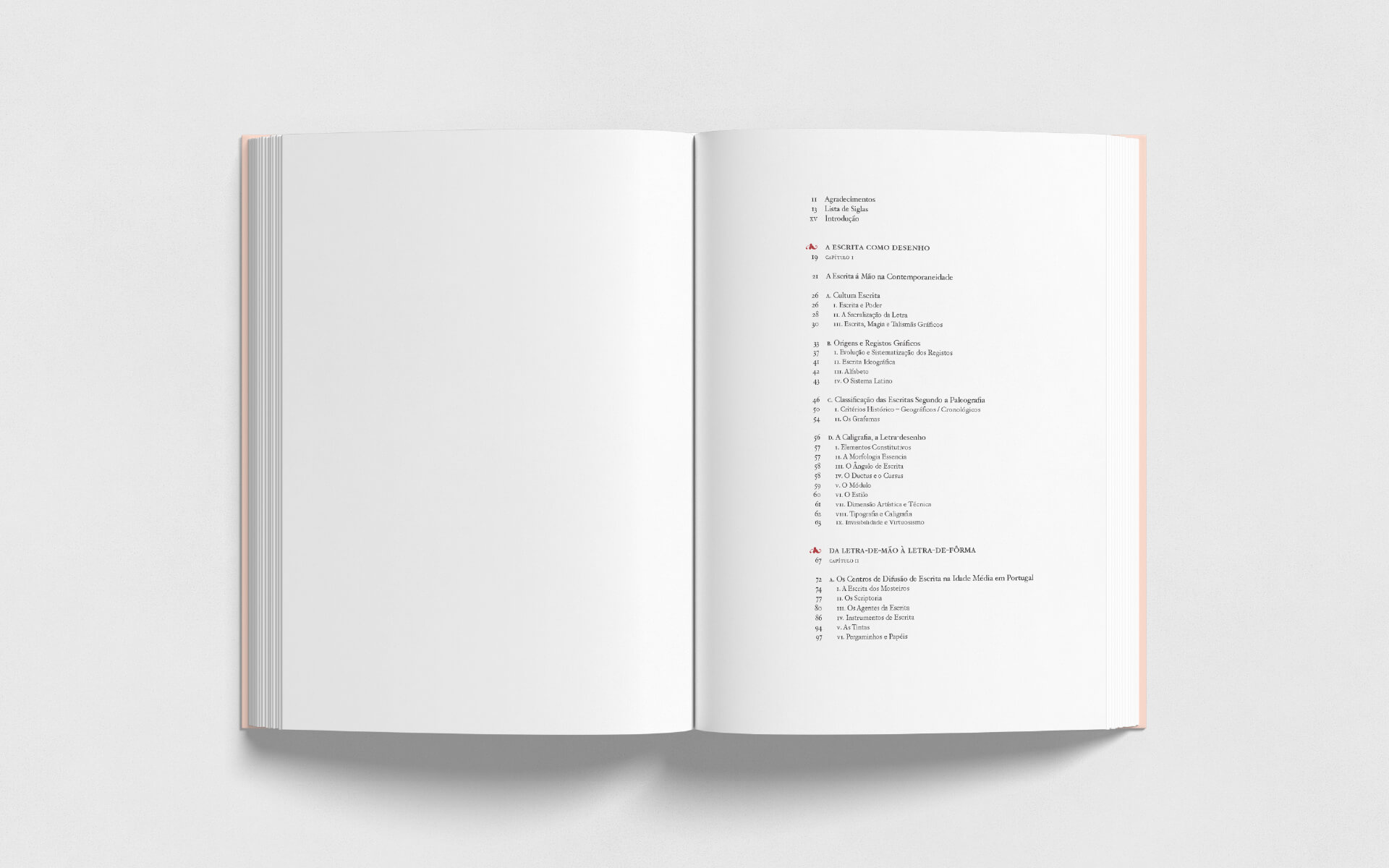 Arte de Escrever Table of Content