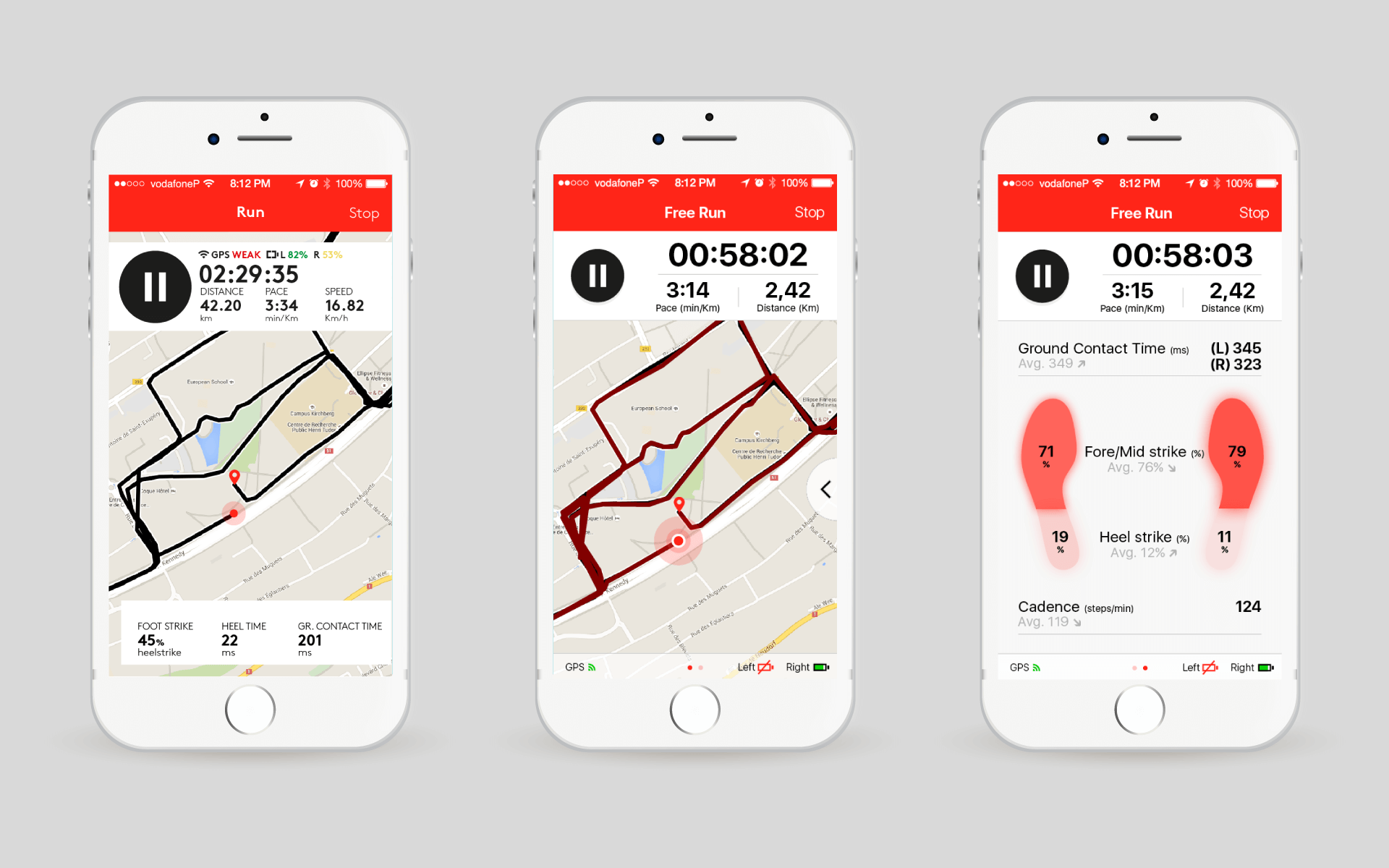Kinematix Tune App Running Screens