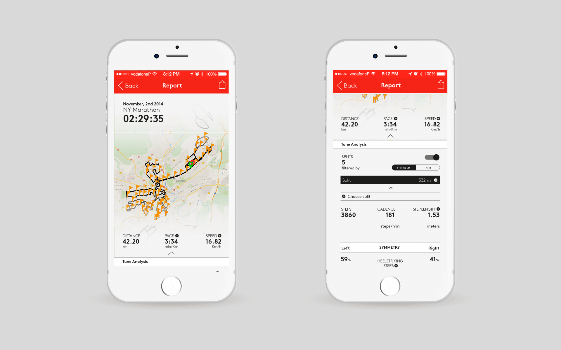 Kinematix Tune App Report Screens