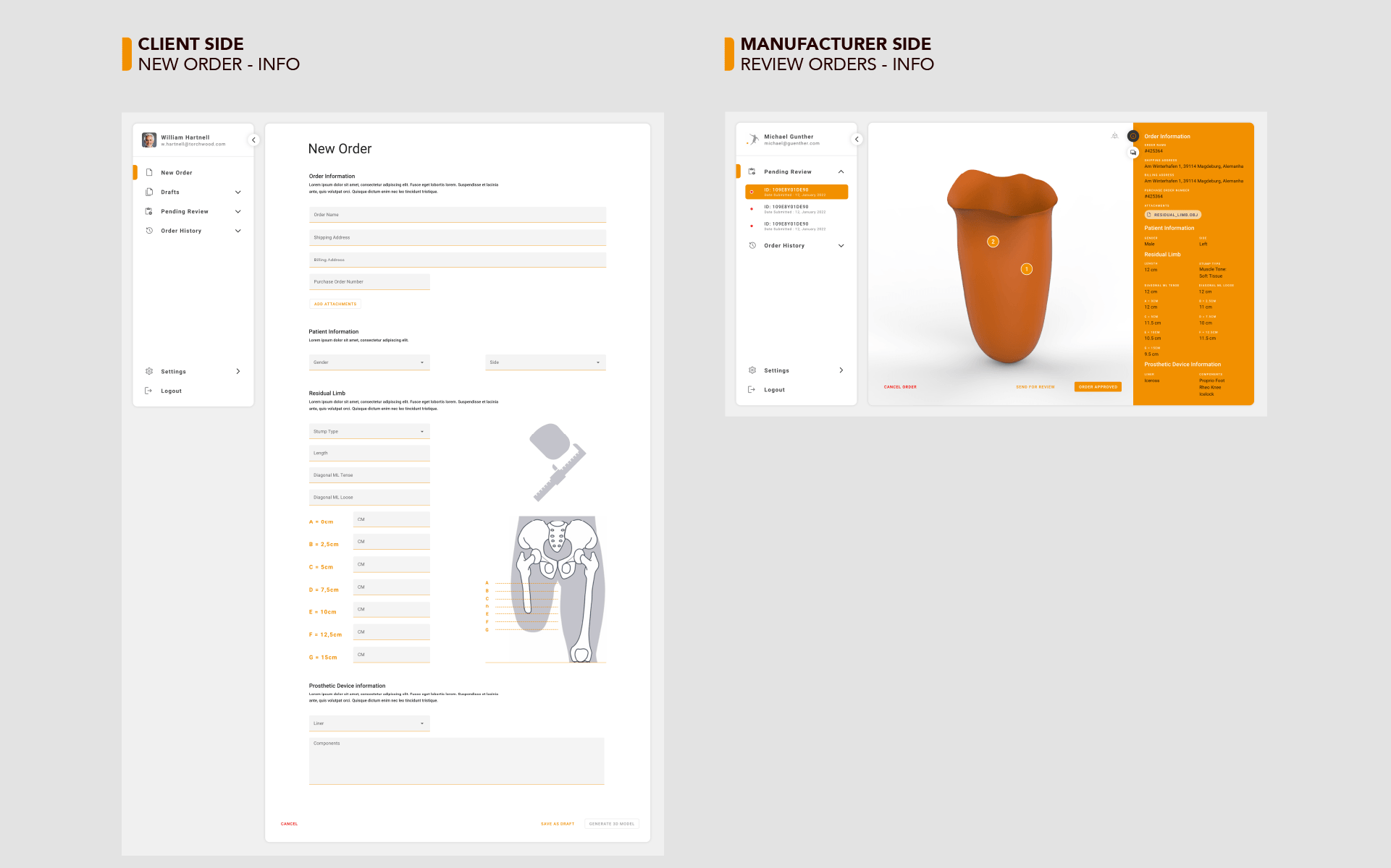 MWK App - Client and Manufacturer