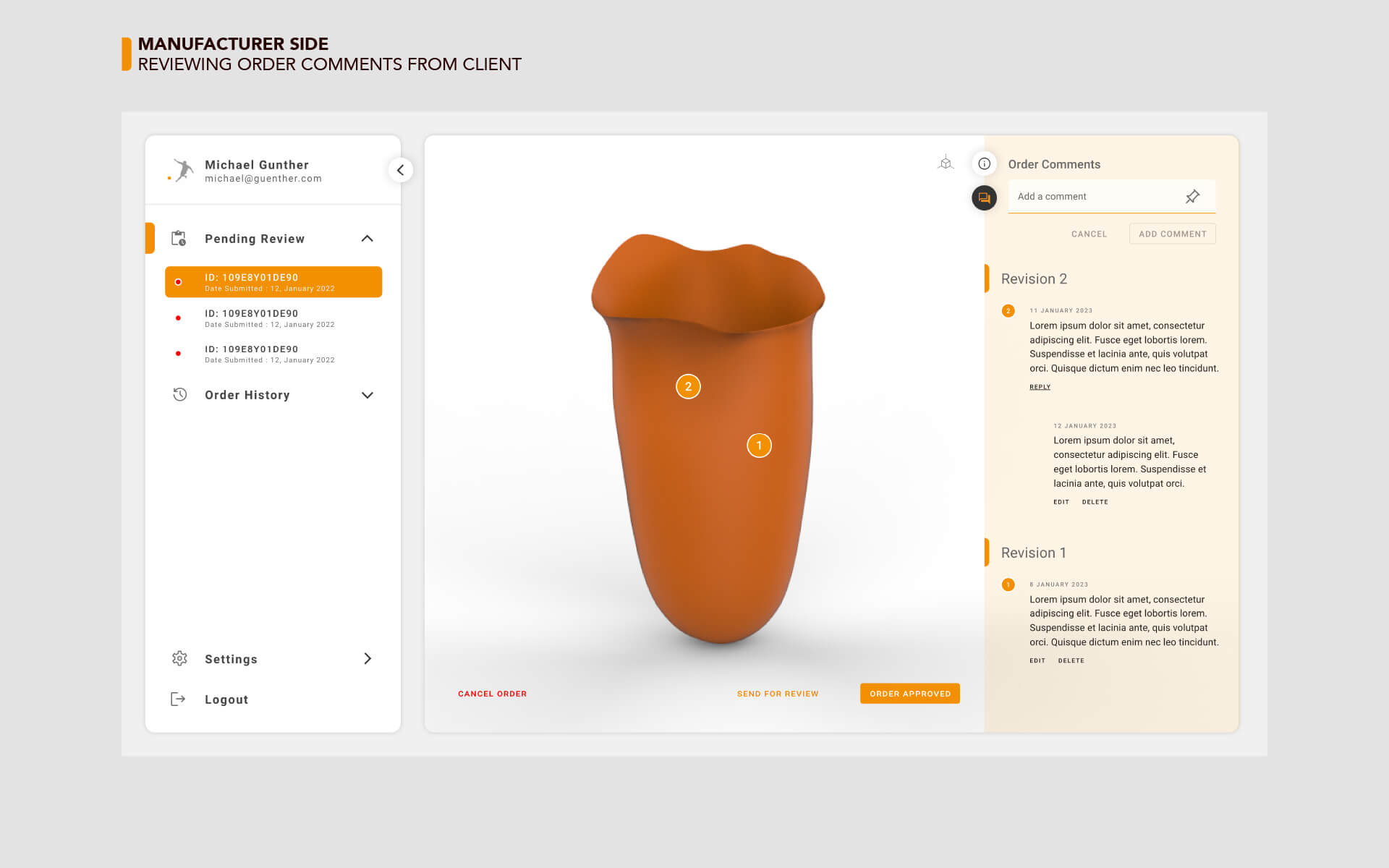 MWK App - Manufacturer Side - Review Comments